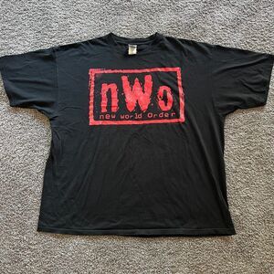 VTG 1998 WCW NWO New World Order Black T Shirt Mens 3XL Hulk Hogan Wrestling WWE